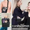 Cosmetic Bags Bag Capacity Professional Makeup Artist With Adjustable Belt Shoulder Strap Transparent Window Brush Holder