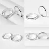 Enkel äktenskapsförlovningsring 100% 925 Sterling Silver Par Ring Woman Man Single Ring Wholesale Solid Silver Jewelry Gift 240110