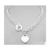 Pendant Necklaces Design Man Women Fashion Necklace Chain S925 Sterling Sier Key Return To Heart Love Brand Charm With Box Drop De259L