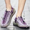 Sandálias Designer Sandália Corda de Cânhamo Tecido Chinelo Sapatos Moda Elegante Material Simples Plana Conforto Malha Sapato Homem Mulheres Palha EUR35-48