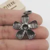 Anhänger Halsketten 28x28mm Blume Vergoldet Kubikzircon CZ Gepflastert Verbindungsstück Charms Halskette Schmuck DIY Erkenntnisse