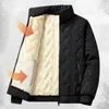 Men's Plus Size Outerwear Down Jacket Thickened Cotton Coat Winter Warm Fleece Loose Casual Lambswool