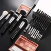 Beili Black 15 PCS Makeup Szczotki Profesjonalne Natrul Syntetyczne włosy Fundament Posztkowy pędzel do cieni do powiek