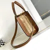 10A Designer Bag Woven Tote Bag Fashion Women Crossbody Bag Hand Letter Gold Hardware Buckle Detachable Leather BLACK BROWN Shoulder Strap Woven 2 size Handbag