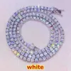 Stock grande 925 plata esterlina 2 mm 3 mm 4 mm 5 mm VVS Moissanite Diamante helado Pulsera de cadena de tenis para hombres Mujeres