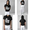 T-shirt da donna 23Ss Zadig Voltaire Slogan Lettera Stampa Tees Fried Color Snow Wash Tshirt Donna Maniche corte Drop Delivery Apparel Dhvdn