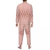 Mäns sömnkläder pyjamas man elegant rosguld metallisk nattkläder glitter rosa xmas träd avslappnade pyjama sätter bekväm överdimensionerad hemdräkt