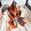 Scarves 2024 Spring Autumn Women Soft Shawl Luxury 190X130cm Large Size Silk Scarf Fashion Wraps Elegance Scarves Travel Wind Protection Q240111