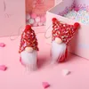 Zwerge, Valentinstag-Ornamente, 2024, heiße rote Zwerg-Ornamente für Verliebte, 5 Stück, handgefertigte Valentinstag-Zwerge aus Plüsch, hübsches kleines Geschenk