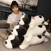 80-120cm Lying French Bulldog Plush Toys Stuffed Cute Dog Puppy Animal Doll Soft Long Sleep Pillow Cushion Kids Girls Gift 240111