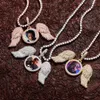 Necklaces New Angel Wings Custom Photo Medallion Pendant and Necklace Iced out Cubic Zirconia pendant Hip Hop Jewelry gift