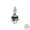 925 Prata Pequena Sereia Ariel Shell Charme Feminino Original PAN Pulseira Pingente Colar Jóias DIY Frete Grátis