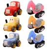 Simulazione Trattore Escavatore Giocattoli di peluche Kawaii Bambole per auto Farcito Morbido Veicolo Cuscino Creativo Regalo di compleanno di Natale per i bambini 240111