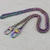 10PCS Rainbow 120cm 130cm Bag strap chain Wallet handle purse metal strap chain strap replaced bag Plating Cover Wholesale 240110