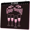 LD6226 Group Therapy Wine 3D Engraving LED Light Sign Whole Retail289Y