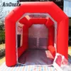 wholesale Portable Customized size red Inflatable Car Spray Booth / Inflatable Paint Tent blow up Spraying workstation with 2 blowers