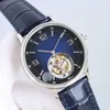 Luxuriöse mechanische Herrenuhr, Business-Armbanduhr mit echtem Lederarmband, wasserdicht, leuchtende Uhren, modische Herrenuhr