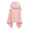 Soft Plush Baby Bath Towels Nursery Comfortable Toddler Cartoon Animal Wipe Hanging for Children Bathrobe Kids 240111