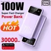 Banki zasilania telefonu komórkowego 30000 mAh Power Bank Portable ładowarka cyfrowa Wyświetlacz Zewnętrzna bateria 2 USB LED Bank dla Samsung Iphonel240111