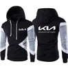 Men039s Hoodies Sweatshirts 2021 Trend Kia Motors Logo Stitching Color Pullover Sweatshirt Harajuku Hooded Top Printed Long S3496986