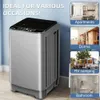 Machines 15.6lbs FullAutomatic Washing Machine, Portable Laundry Washer with Drain Pump, 10 Programs 8 Water Levels with LED Display