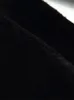 Mauroicardi hiver Long noir épais chaud moelleux fausse fourrure manteau hommes avec col de fourrure de renard simple boutonnage grande taille vêtements d'extérieur 5xl 240110