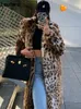 Lautaro Hiver Long Chaud Épais Léopard Moelleux Fausse Fourrure Manteau Femmes Tigre Imprimer Piste Lâche Luxe Designer Vêtements Femmes 240111