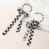 Orecchini pendenti in tessuto moda coreana orecchino ad anello 2024 gioielli leopardo plaid maglia nastro bowknot per le donne Anneau Boucle Oreille