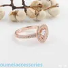 Schmuck Designer Pandoraring Dora's Band Ringe weiß Kupfer glitzernder Ring Mode Roségold Zirkon Ring Geschenk Mädchen