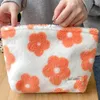 Sacos cosméticos bolsa de maquiagem portátil de pelúcia com zíper bonito floral moda bolsa de embreagem bolsa na moda para lápis