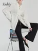Zadily Spring Office Lady Long Sleeve Woman Biała koszula w stylu Bandage Bandage Buzja Bluzka Praca żeńska odzież Top 240111