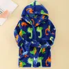 Kid Flaneve Flannel Boy Bathed Bacil Bacil Batrobe Batrobe Cartoon Ubranie Dziecko szata dziewczynka