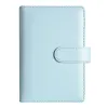 wholesale A6 PU Leather Notepads Waterproof Macarons Decorations Binder Hand Ledger Notebook Shell Loose leaf Notepad Diary Budget ZZ