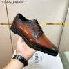 Berluti Sapatos masculinos de couro Berluti Novo padrão Scritto cor Oxford bezerro cavalheiros negócios Rj
