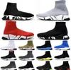 Chaussures Paris Sock Designer Shoes Speed Trainer Chaussures pour hommes Plate-forme Baskets Graffiti Noir Blanc Semelle Transparente Mocassins de luxe Plate-forme Bottes Femme chaussette chaussure