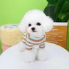 Cão vestuário pet listrado casa roupas pijamas cachorrinho casual bonito macacão contraste cor moda para fornecimento de spet