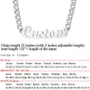 Halsband u7 rostfritt stål anpassat namn halsband chunky 4,6 mm 6mm trottoarkedja 18 "personliga par smycken unisex födelsedagspresent