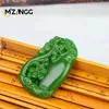 Hängen Natural Hetian Jade Jasper Vase Pendant Green Flowers Rich Men's and Women's Halsband Handvalsade modehöga smycken