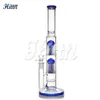 16 Inches Glass Bongs Water Bong 420 Hookahs Double 8 Tree Arms Perc Honeycomb Perc Bong Pyrex Glass Water Pipe