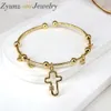 Bangles 5PCS, New Trendy Heart Cross Hamsa Hand Gold Charm Bangle Bracelets for Women Gold Plated Bracelet Accessories