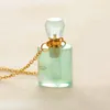 Colliers Pierres précieuses géométriques Pierre Diffuseur d'huile essentielle Pendentif Bouteille de parfum Chaîne Collier classique Pierre de naissance Coeur Bijoux haut de gamme