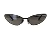 Modedesigner 0315 Herren Damen Sonnenbrille trendige Katzenaugenform Metallwickelbrille Outdoor Avantgarde vielseitiger Stil Anti-Ultraviolett wird mit Etui geliefert