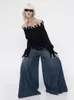 REDDACHiC Korean Women Flare Baggy Jeans Y2k 90s Retro Blue Elephant Bell Bottoms Casual Wide Leg Skater Oversize Pants Trousers 240110