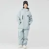 Mode Mann Frau Schnee Tragen Wasserdichte Ski Anzug Set Snowboarden Kleidung Outdoor Kostüme Winter Jacken Und Lätzchen Hosen 240111