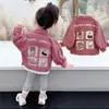 Ragazze Moda Cartoon Giacca di jeans Primavera Bambini Stile coreano Top Neonata Bambino Giacca a maniche lunghe Abbigliamento per bambini 240111
