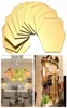 12 pièces/ensemble 3D miroir autocollant mural hexagone amovible autocollant mural décalcomanie décor à la maison Art bricolage 8cm7719317