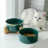 Dog Bowls Feeders Ceramic Dogs Food Bowl With Wood Stand Elevated Cat Pet Feeding And Water Feeder For Dog Puppy Accessories Product Supplies#P004vaiduryd