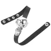 Hundkrage Pet Collar Portable med Bell för utomhushundar PU stort chokerhalsband