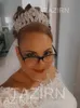 Große Tiaras Zirkon Kronen Braut Hochzeit Kopfbedeckungen Frauen Haarschmuck Braut Diadem für Festzug Party CZ Königin Kopfschmuck 240110