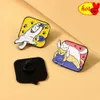 Hot Lapel Pins Cat Play Graj na huśtawce i szukaj kwiatów broszki dla kobiet zwierząt anime urocze szkodlice piny dla kobiet